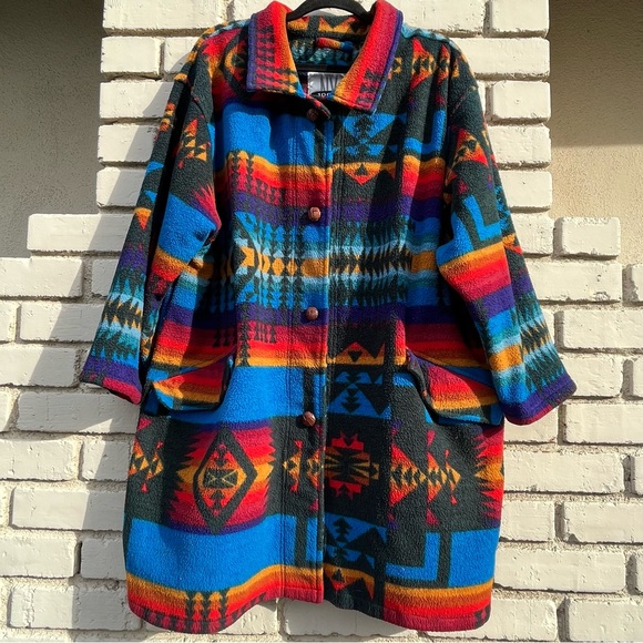 NY 10018 Jackets & Coats Vintage Ny 018 Southwestern Fleece Blanket